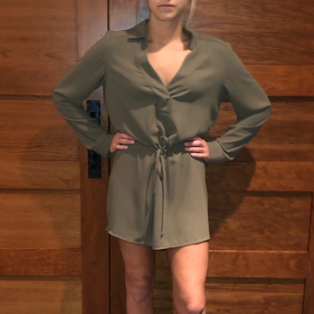 Olive green dress